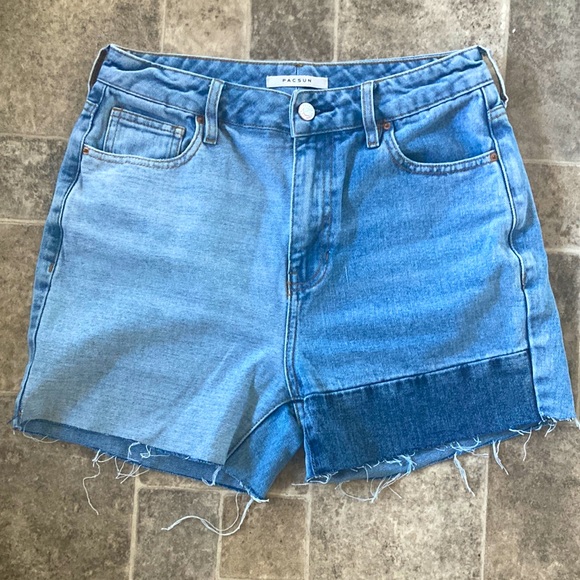 PacSun Pants - 🎊HP🎊 PacSun super high rise colorblock denim cut offs